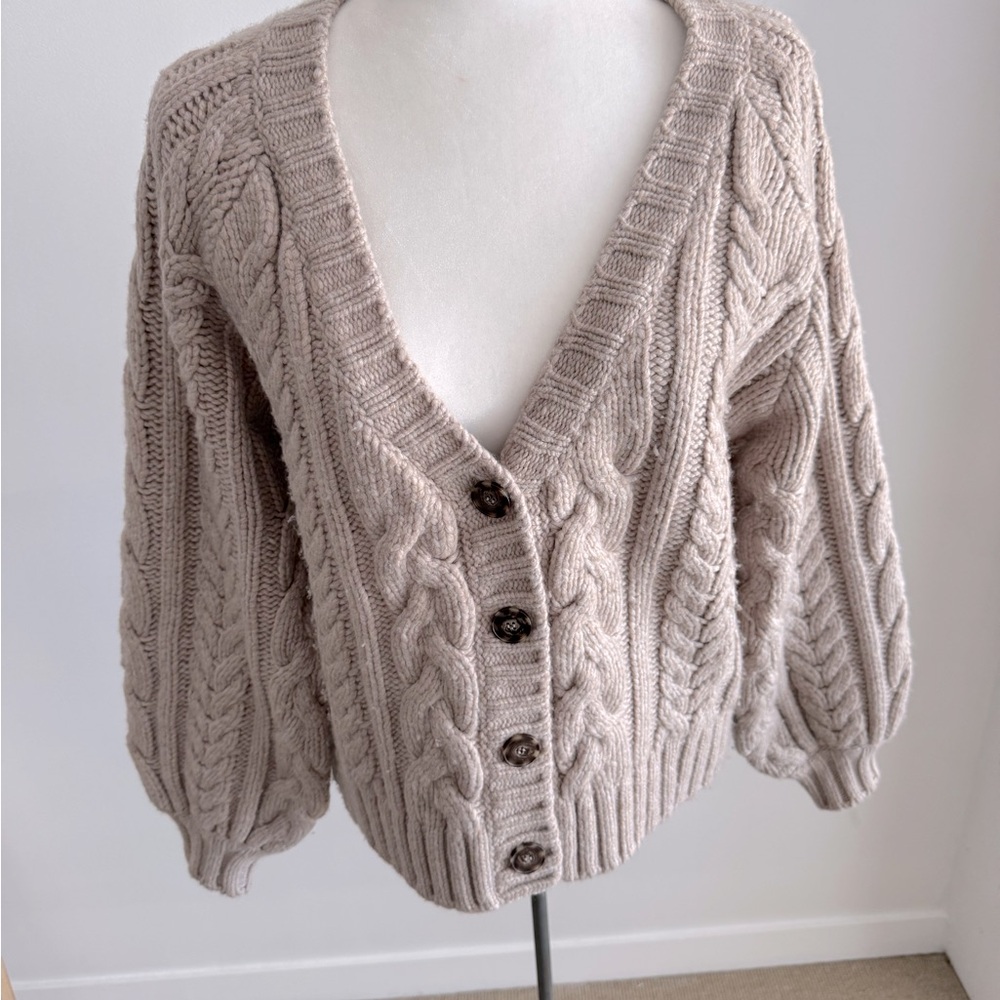 Cozy Cable Knit Cardigan Sweater